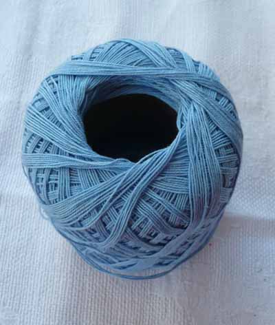 blue thread for crochet incomplete